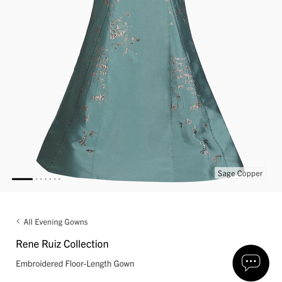 Beautiful custom Rene Ruiz gown Size 12 hemmed to 5’1”Worn once dry cleaned - Picture 6 of 6